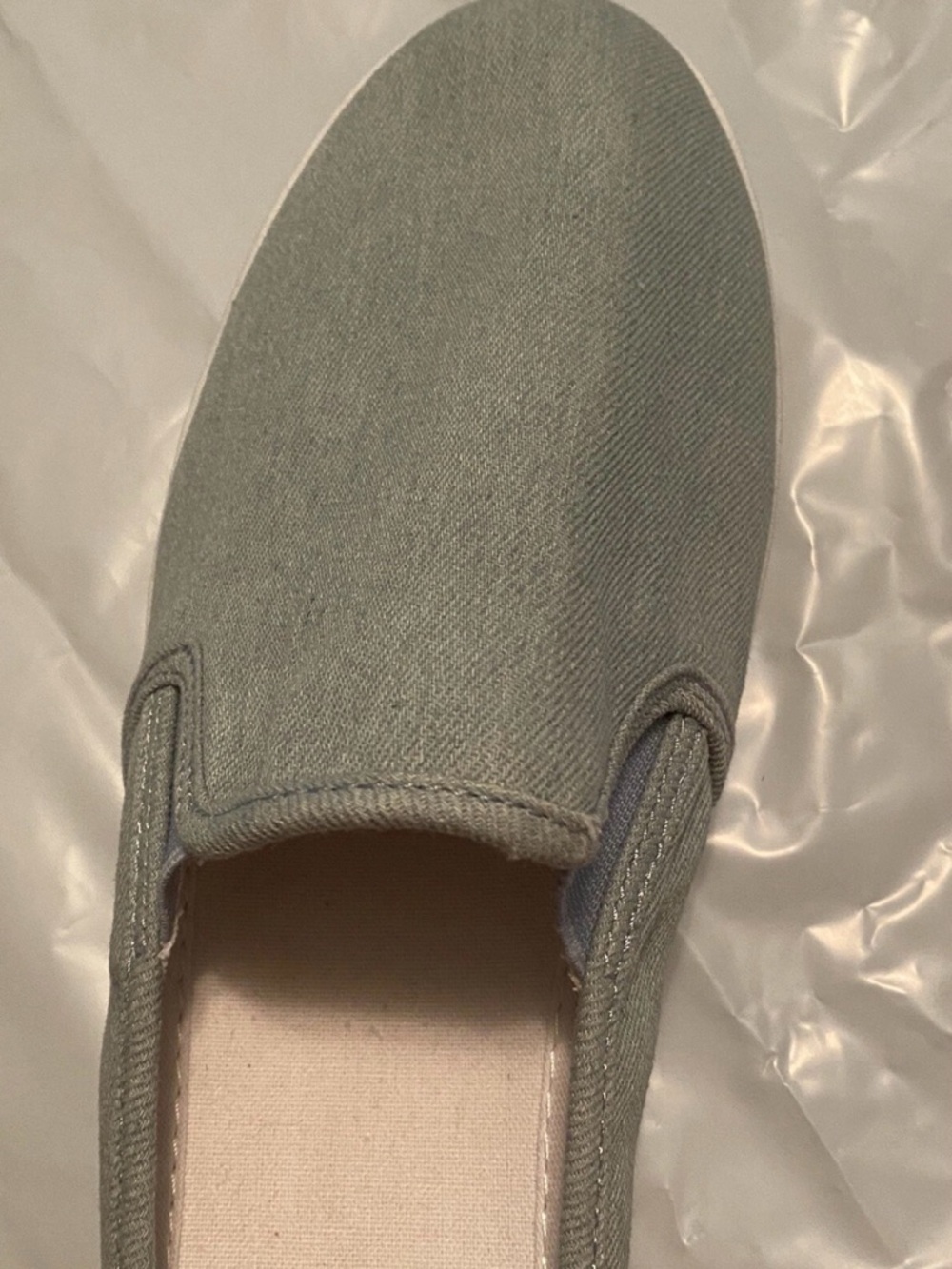 Comfortview Camellia Denim Fabric Upper Sneaker - Light Blue Size 11WW - Picture 4 of 7
